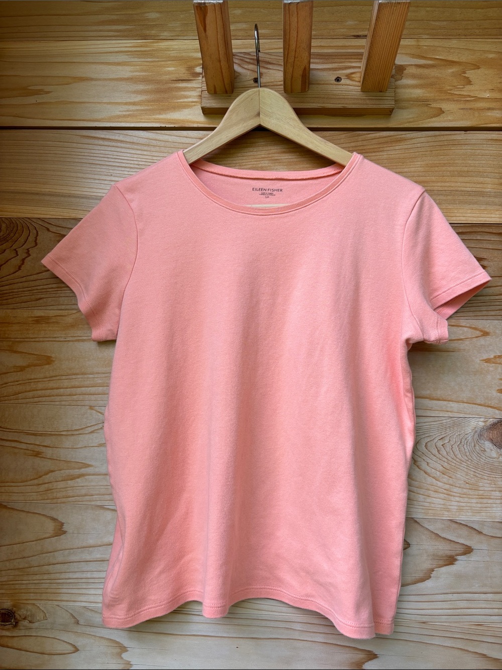 Eileen Fisher Organic Cotton Tee
 Crew Neck Minimalist Essential
Size SP